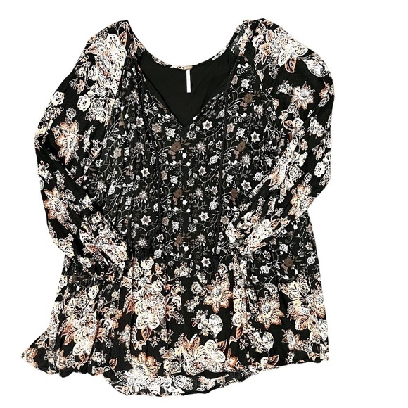 Free People Boho Lucky Loosie Swing Tunic Top Size Extra Small Mini Dress - Picture 14 of 15